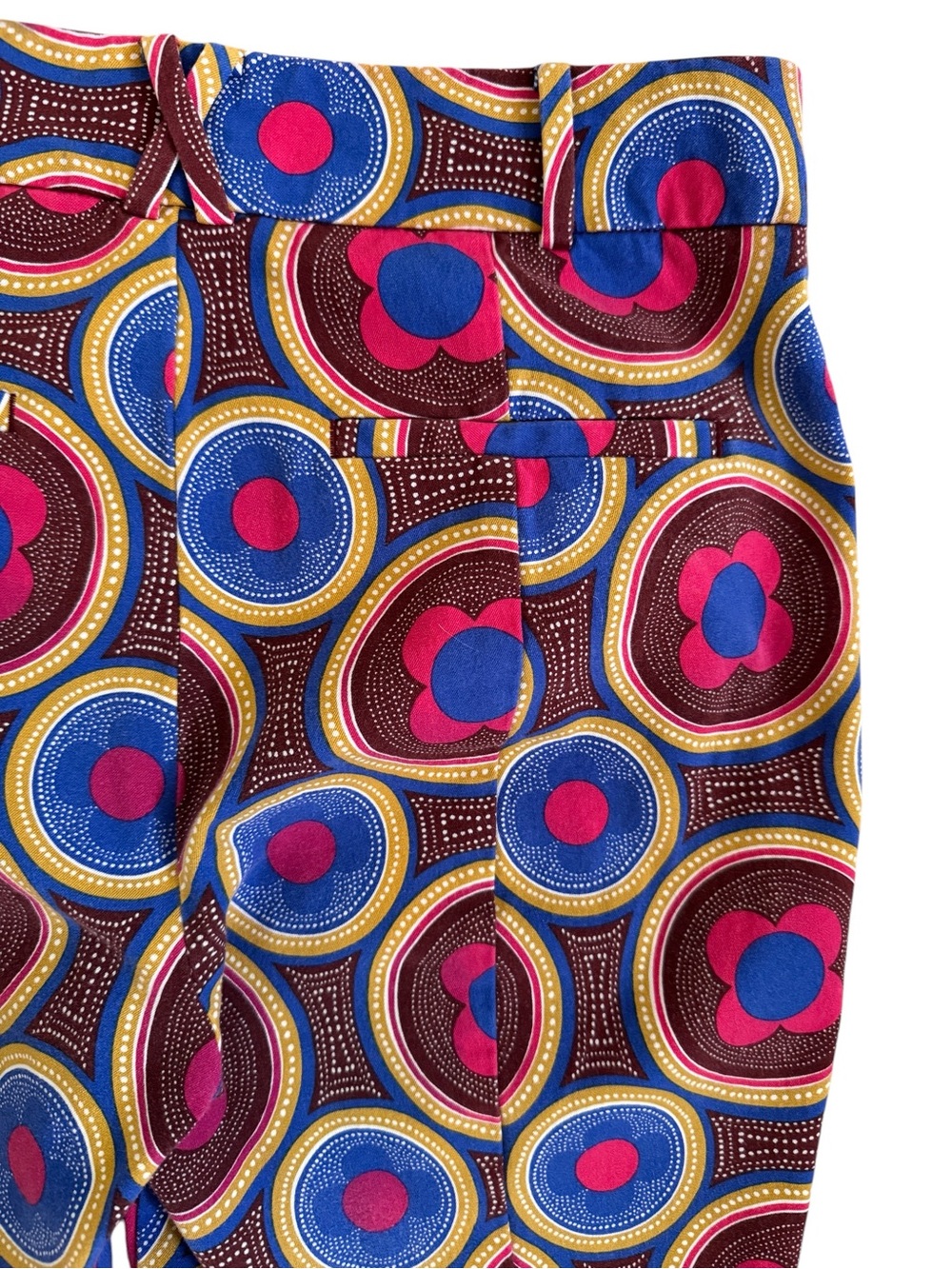 ANTHROPOLOGIE The Essential Slim Cropped Trouser in Geometric Poppy Print - Picture 11 of 15